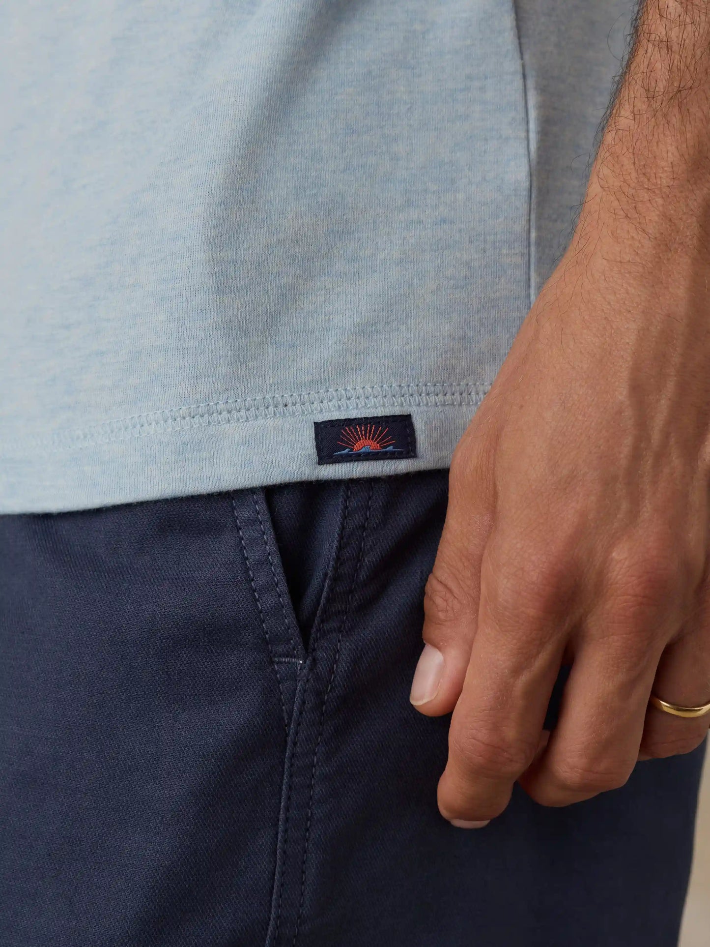 Long-Sleeve Cloud Henley - Arctic Blue Heather