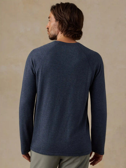 Long-Sleeve Cloud Henley - Ink Navy Heather