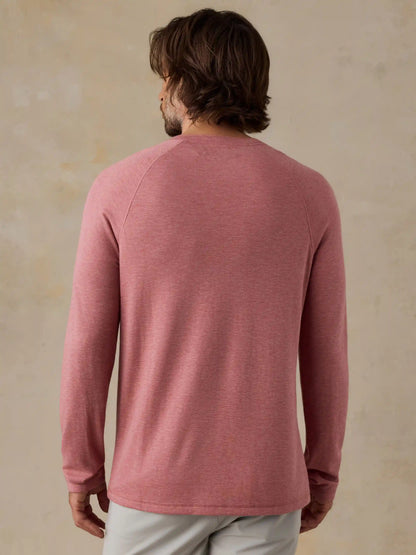 Long-Sleeve Cloud Henley - Red Sunrose Feeder
