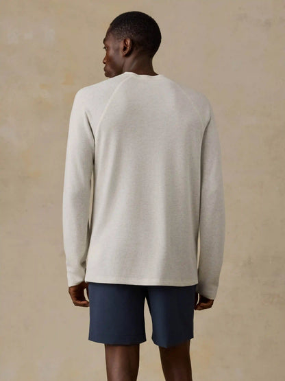 Long-Sleeve Cloud Henley - Snow Heather