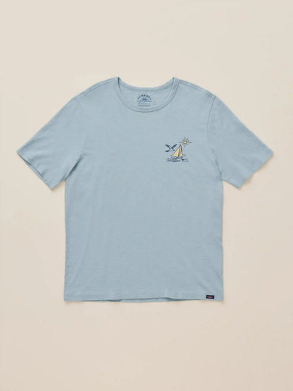 Faherty x Parks Project Channel Islands Short-Sleeve Sunwashed Regenerative Tee - Hull Teal