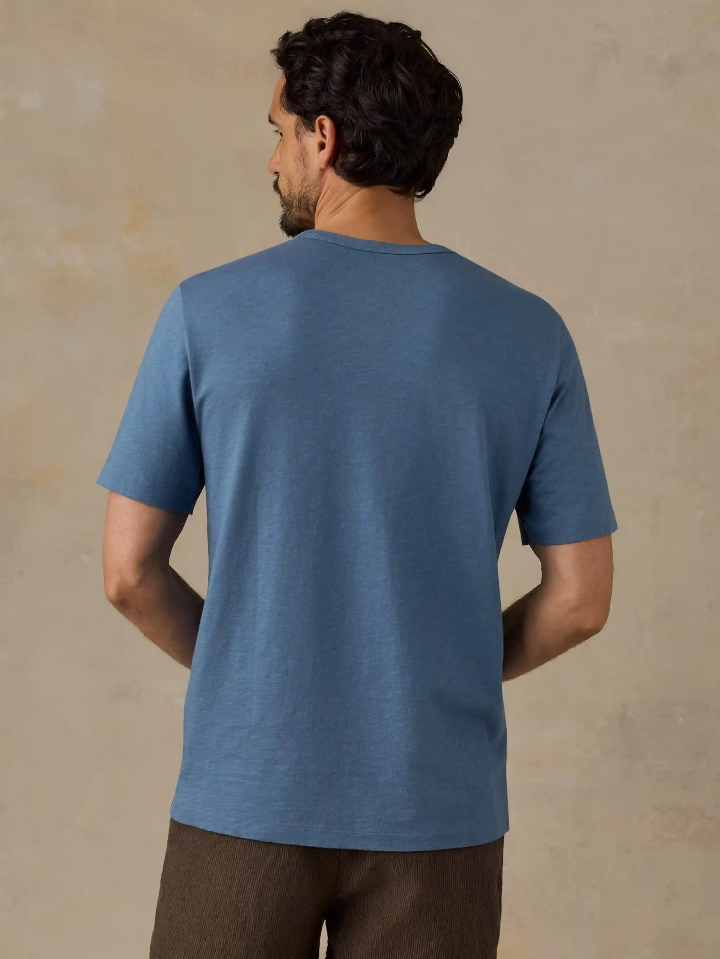 Faherty x Parks Project Big Sur Short-Sleeve Sunwashed Regenerative Tee - Blue Shore