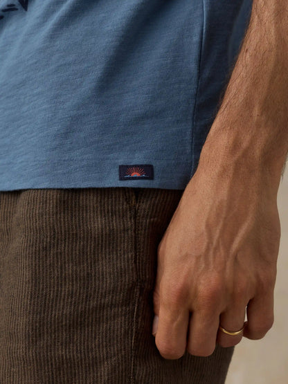 Faherty x Parks Project Big Sur Short-Sleeve Sunwashed Regenerative Tee - Blue Shore