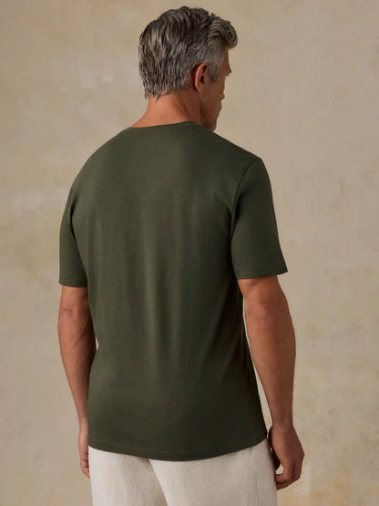 Short-Sleeve Sunwashed Regenerative V-Neck Tee - Forest Grove