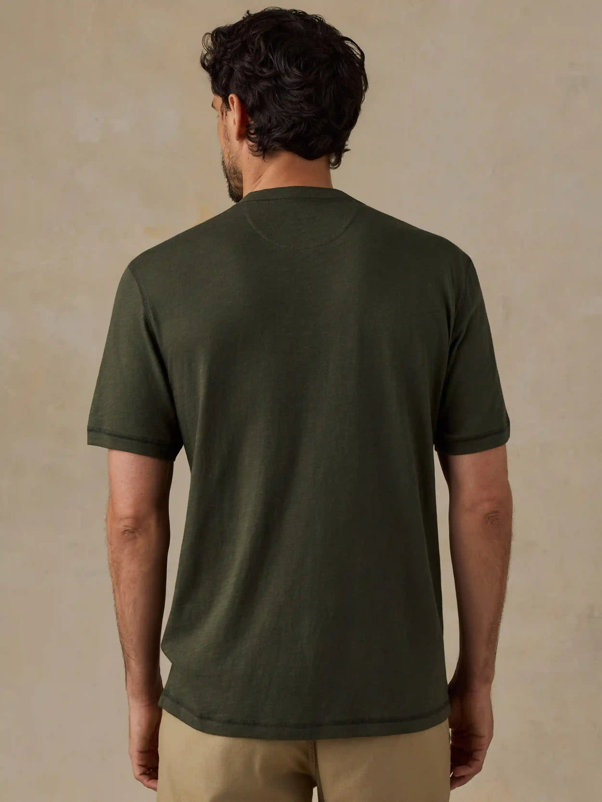 Short-Sleeve Sunwashed Regenerative Henley - Forest Grove