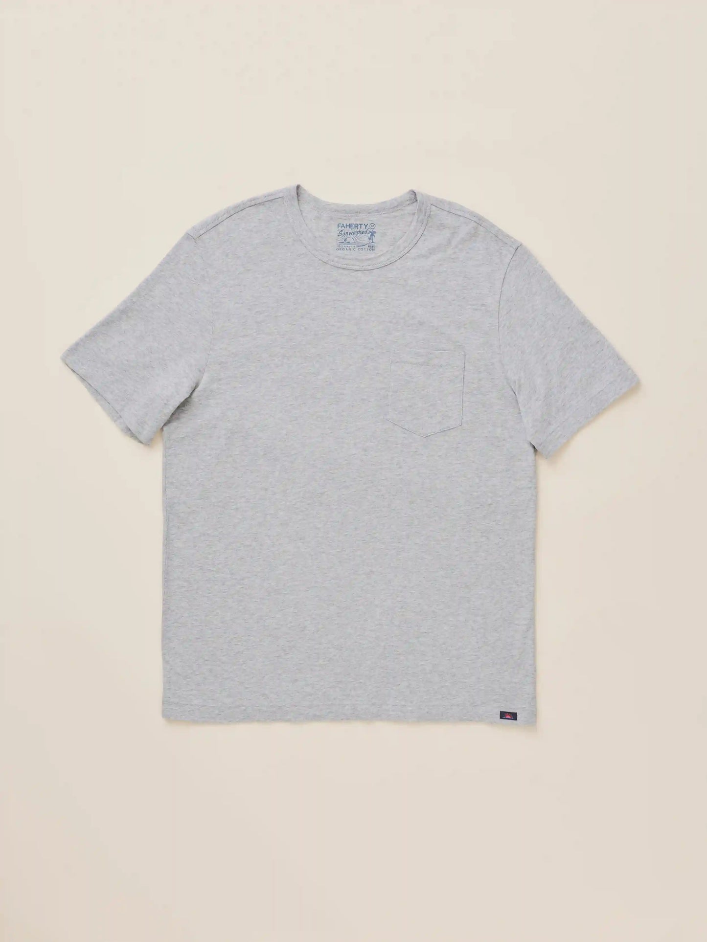Sunwashed Regenerative Pocket Tee - Granite Heather
