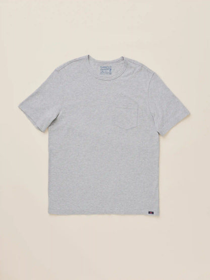 Sunwashed Regenerative Pocket Tee - Granite Heather