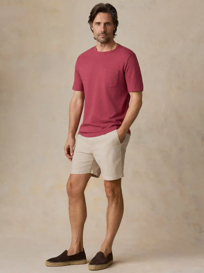 Sunwashed Regenerative Pocket Tee - Gulf Red