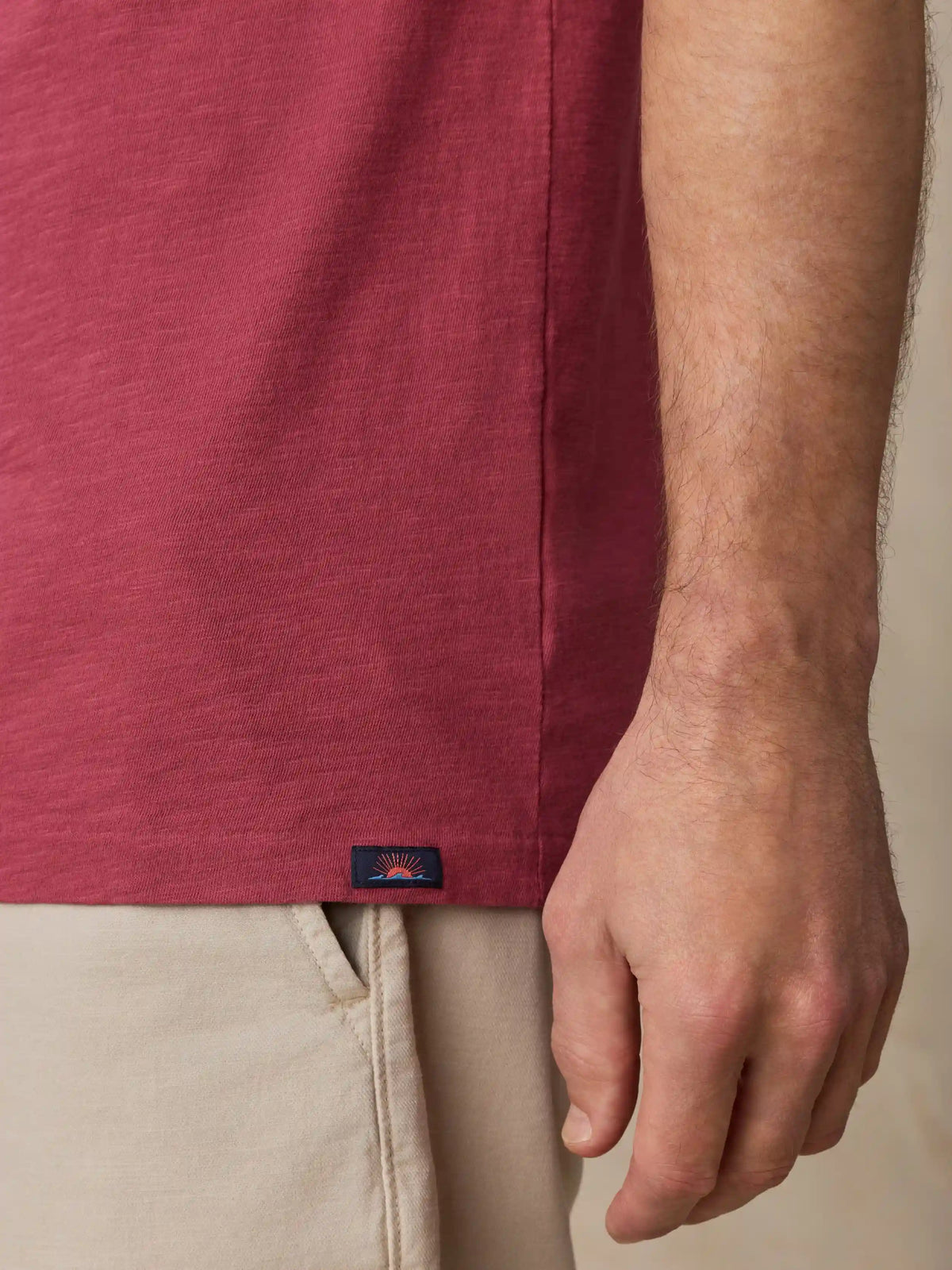 Sunwashed Regenerative Pocket Tee - Gulf Red