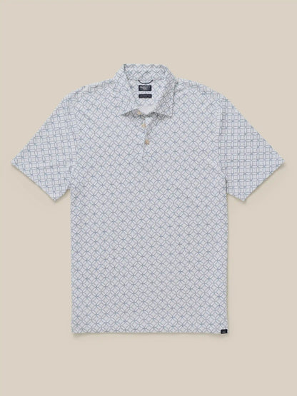 Short-Sleeve Movement™ Pique Polo - Ivory Blue Moonlight