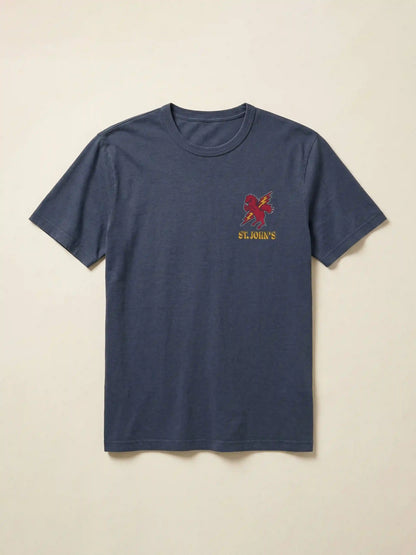 St. John's Sunwashed Regenerative Tee - Dune Navy