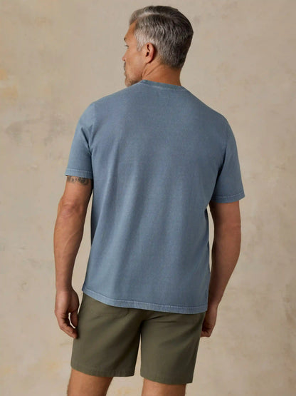 Short-Sleeve Recycled Cotton Tee - Bayside Blue