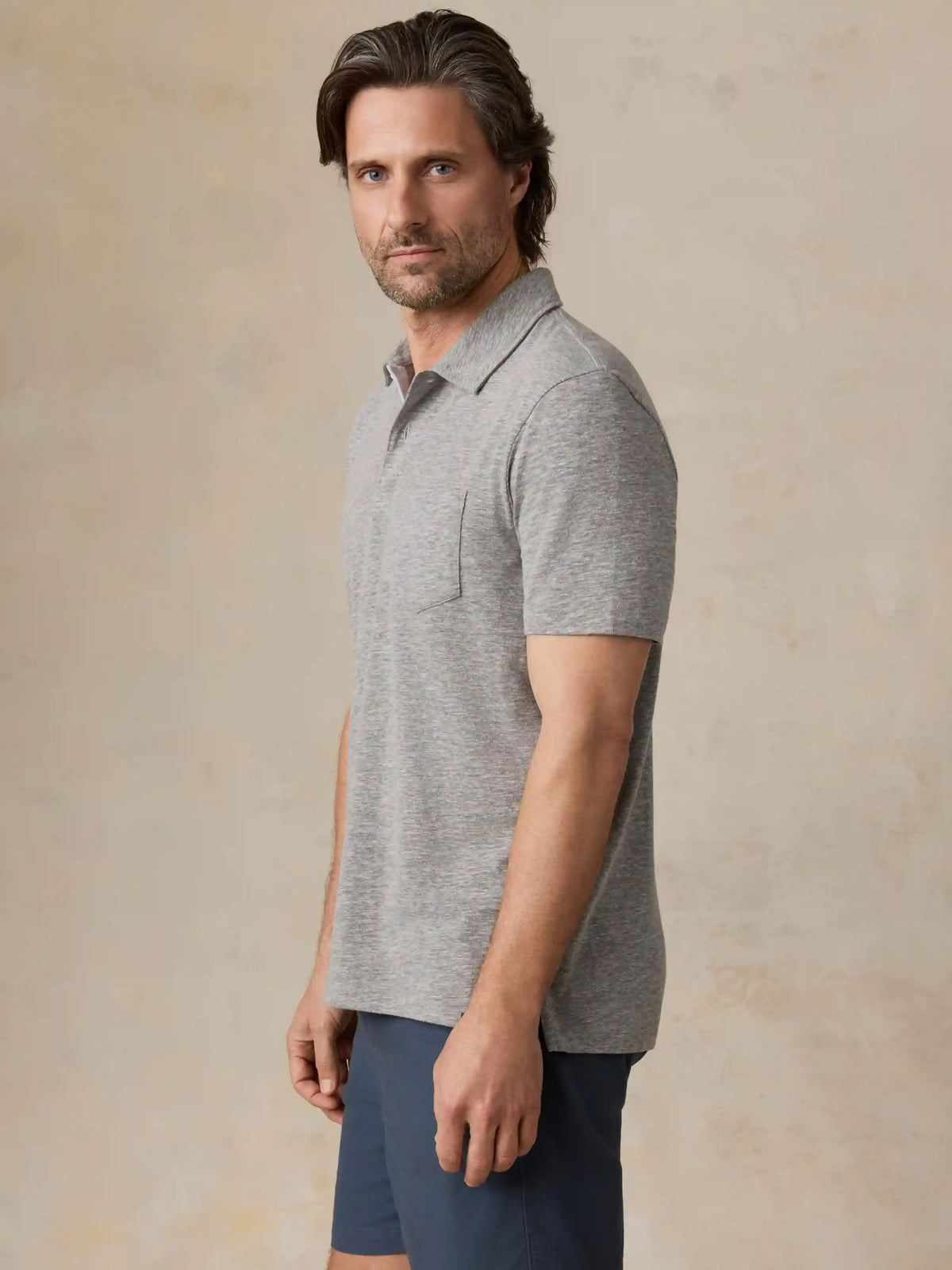 Short-Sleeve Breeze Polo - Cave Grey Heather