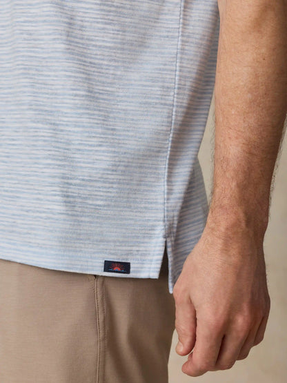 Short-Sleeve Breeze Polo - Blue Wake Stripe