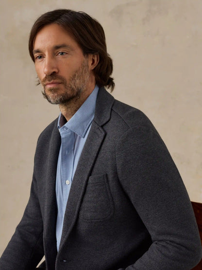 Inlet Knit Blazer - Black Sky Melange