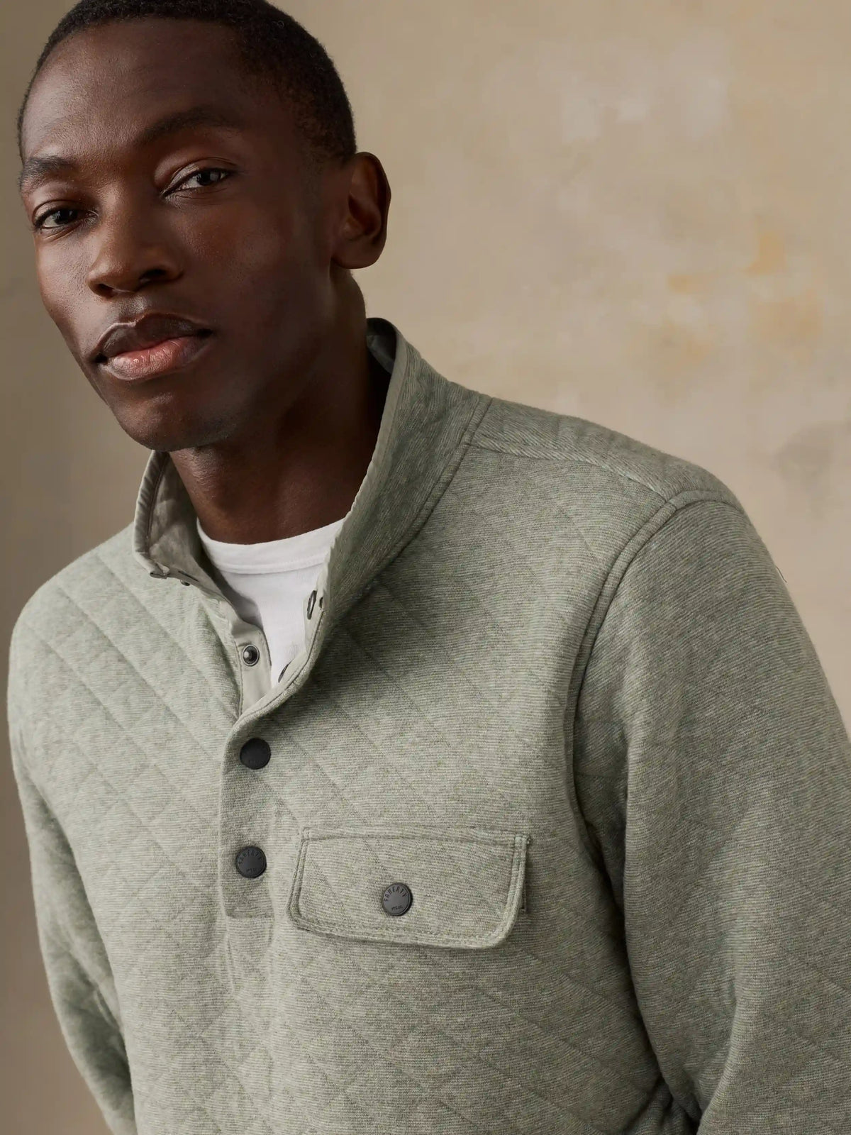Epic Quilted Fleece Pullover - Pine Rock Heather