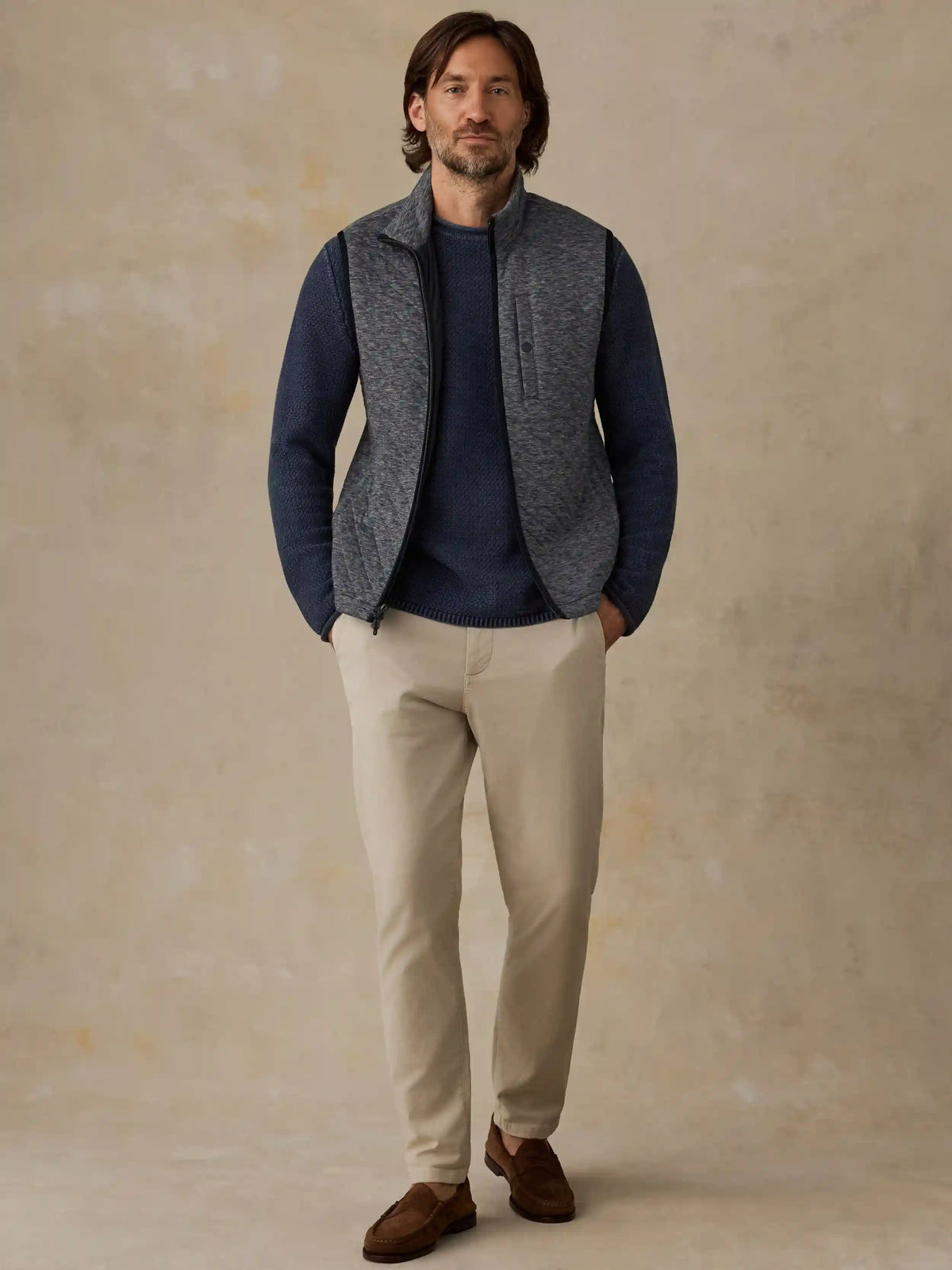 Epic Quilted Fleece Vest - Graphite Cloud Heather
