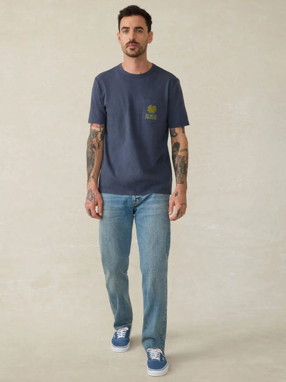 Notre Dame Sunwashed Pocket Tee - Dune Navy