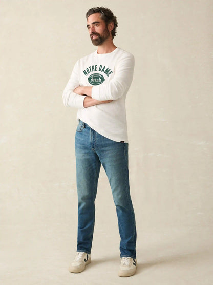 Notre Dame Sunwashed Organic Crew - White