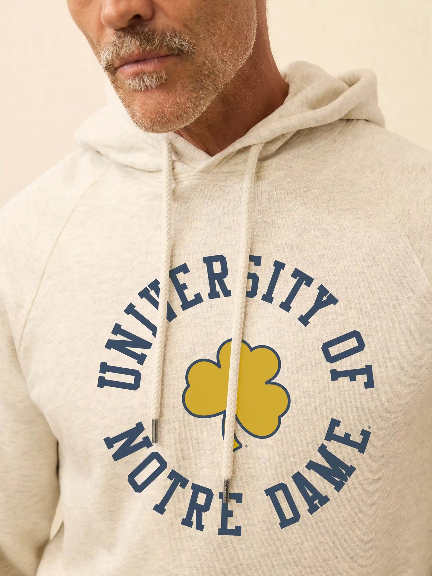 Notre Dame High Standard Fleece Hoodie - Antique Ivory Heather