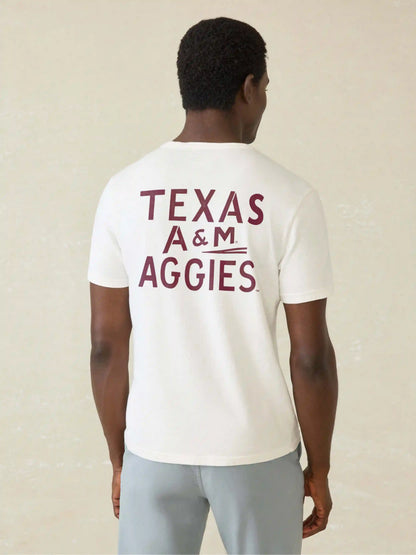 Texas A&M Sunwashed Pocket Tee - White