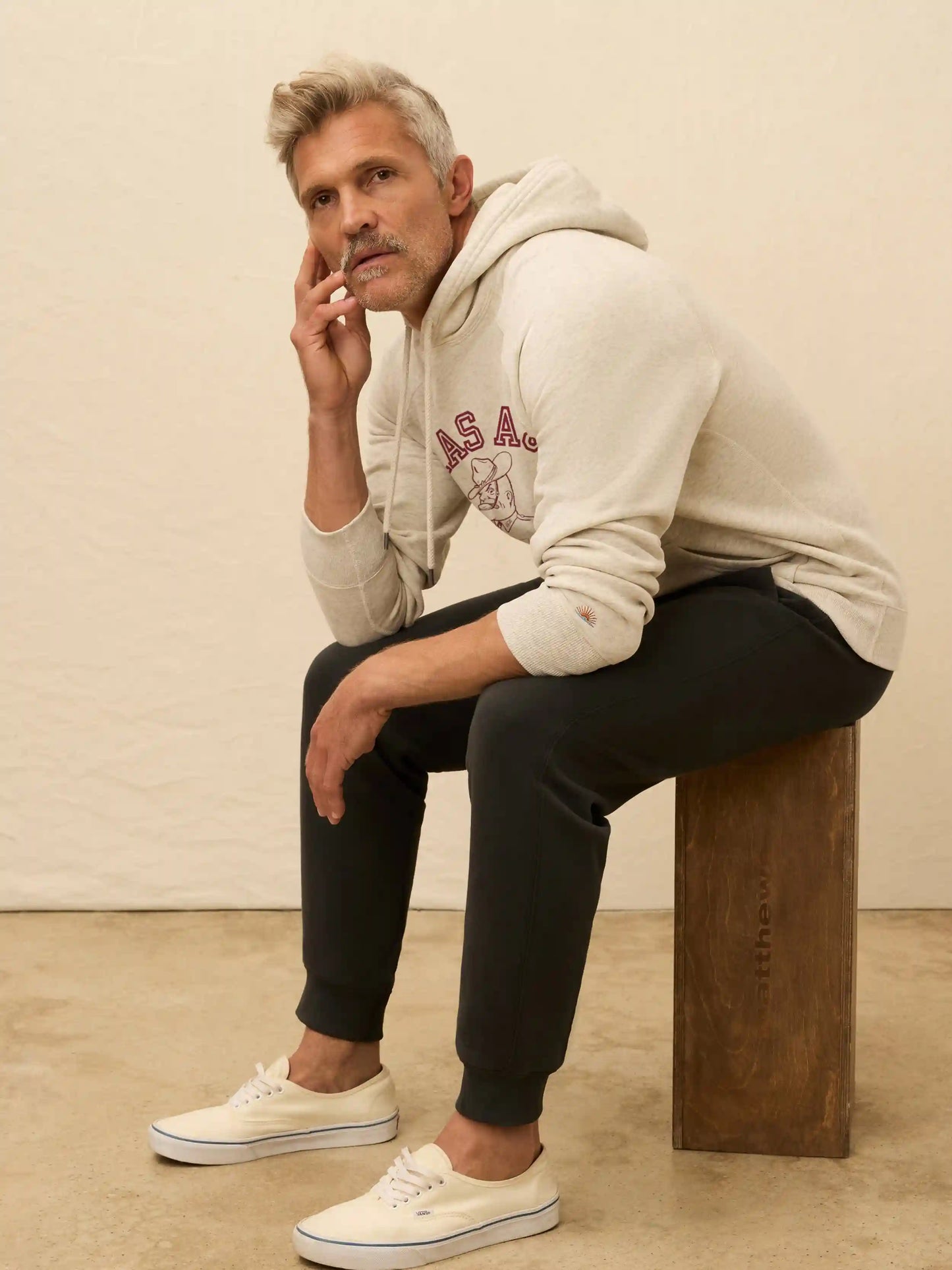 Texas A&M High Standard Fleece Hoodie - Antique Ivory Heather