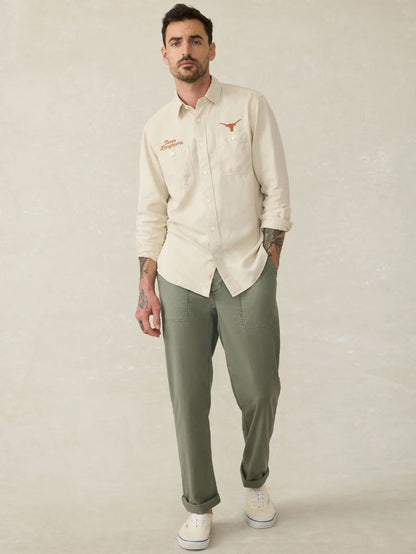 University of Texas Tried & True Chambray Workshirt - Coastal Cream