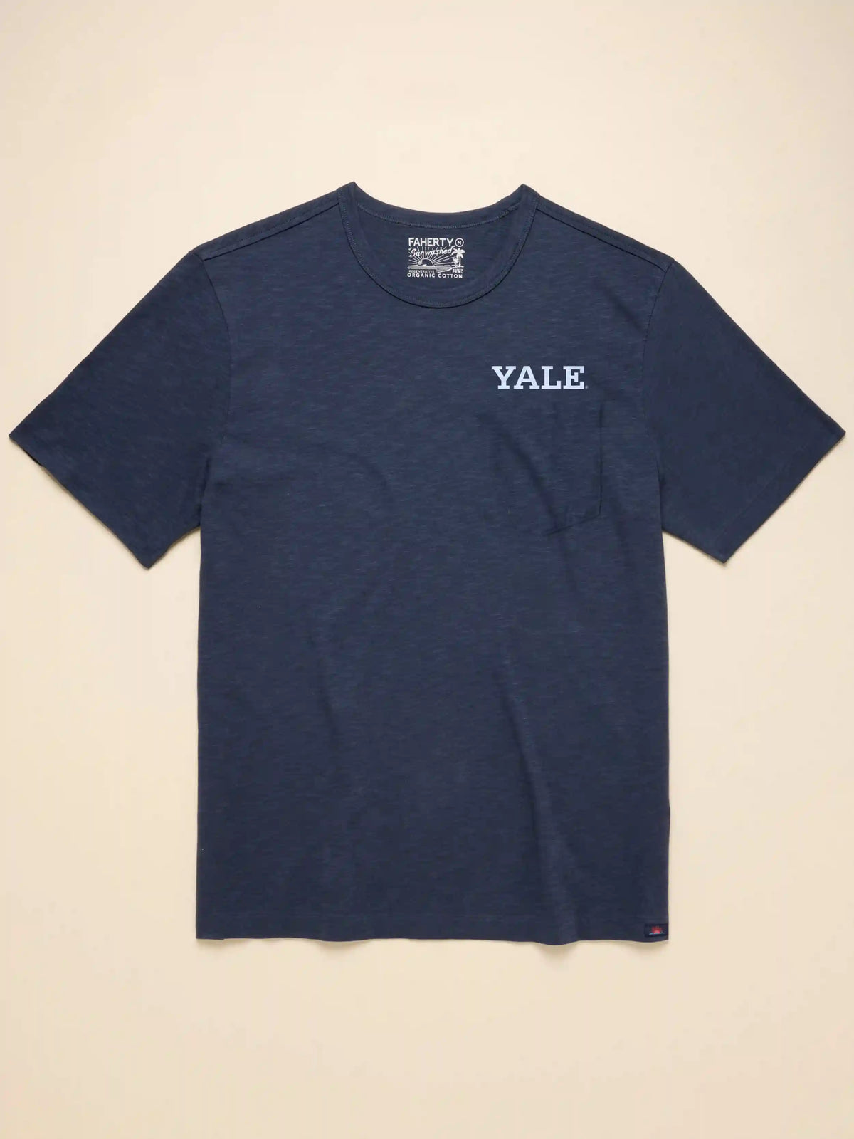 Yale Sunwashed Pocket Tee - Dune Navy
