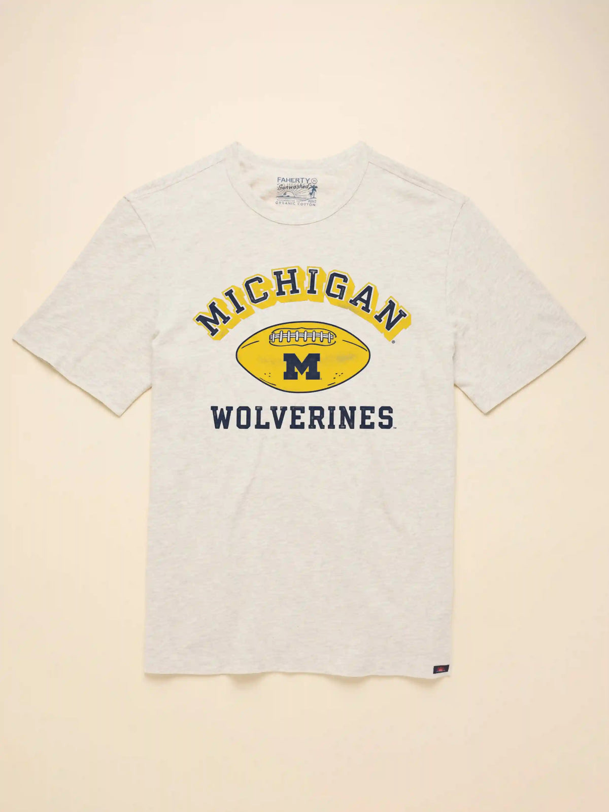 University of Michigan Sunwashed Tee - Island Dune Heather