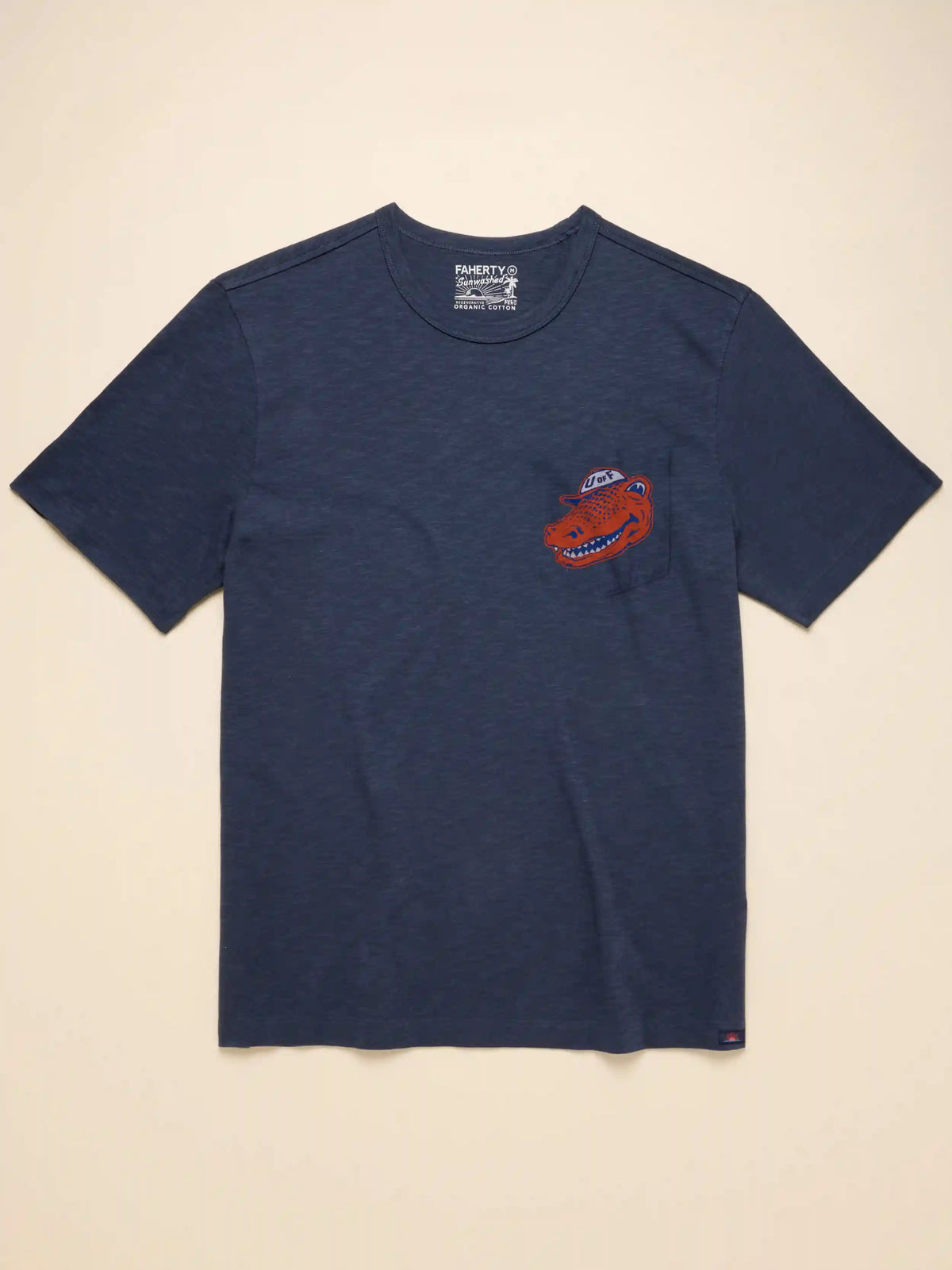 University of Florida Sunwashed Pocket Tee - Dune Navy