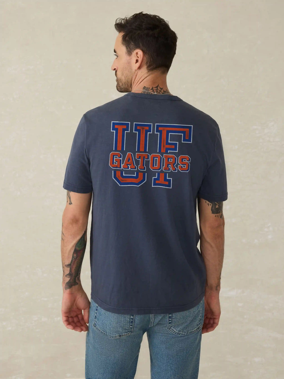 University of Florida Sunwashed Pocket Tee - Dune Navy