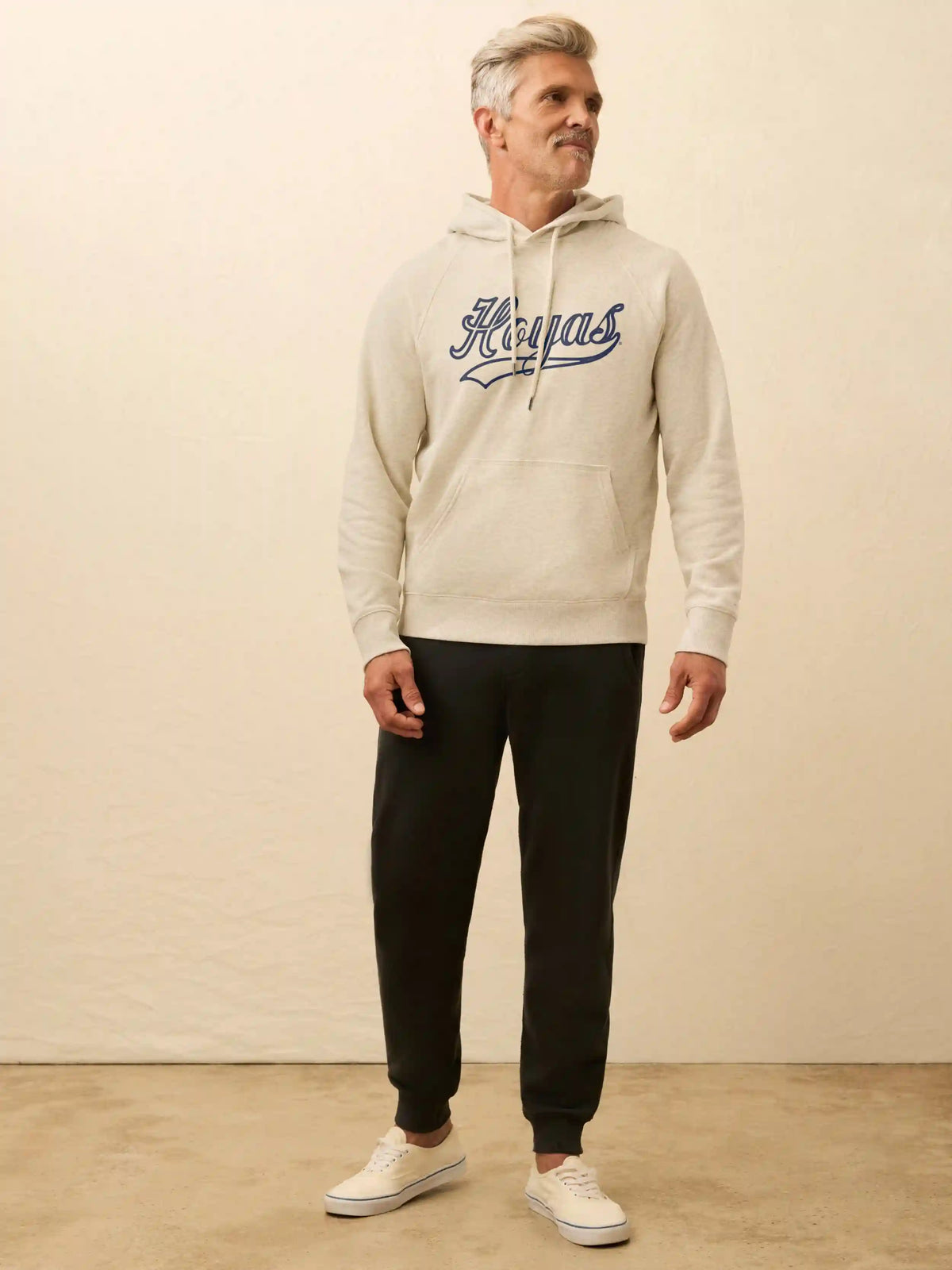 Georgetown High Standard Fleece Hoodie - Antique Ivory Heather