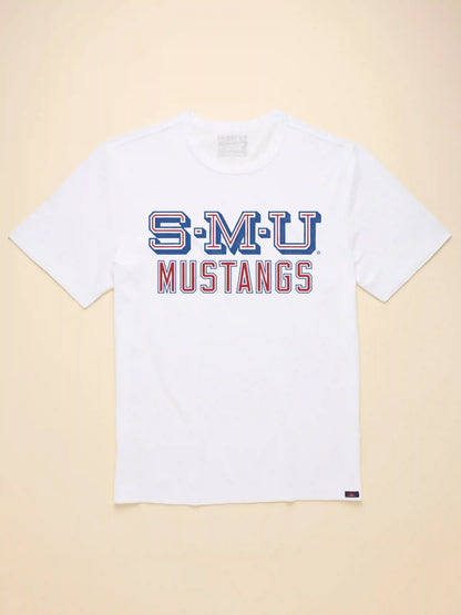 Southern Methodist University Sunwashed Regenerative Pocket Tee - White