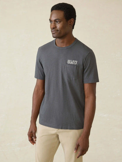 Southern Methodist University Sunwashed Pocket Tee - Graphite