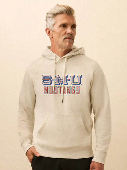 Southern Methodist University High Standard Fleece Hoodie - Antique Ivory Heather