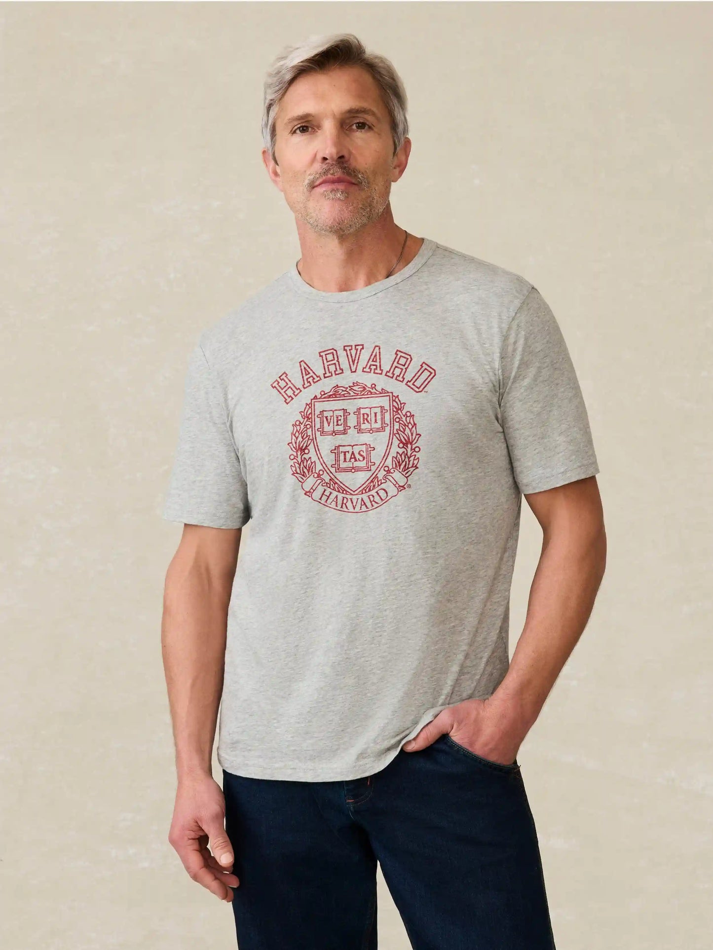 Harvard Sunwashed Tee - Granite Heather