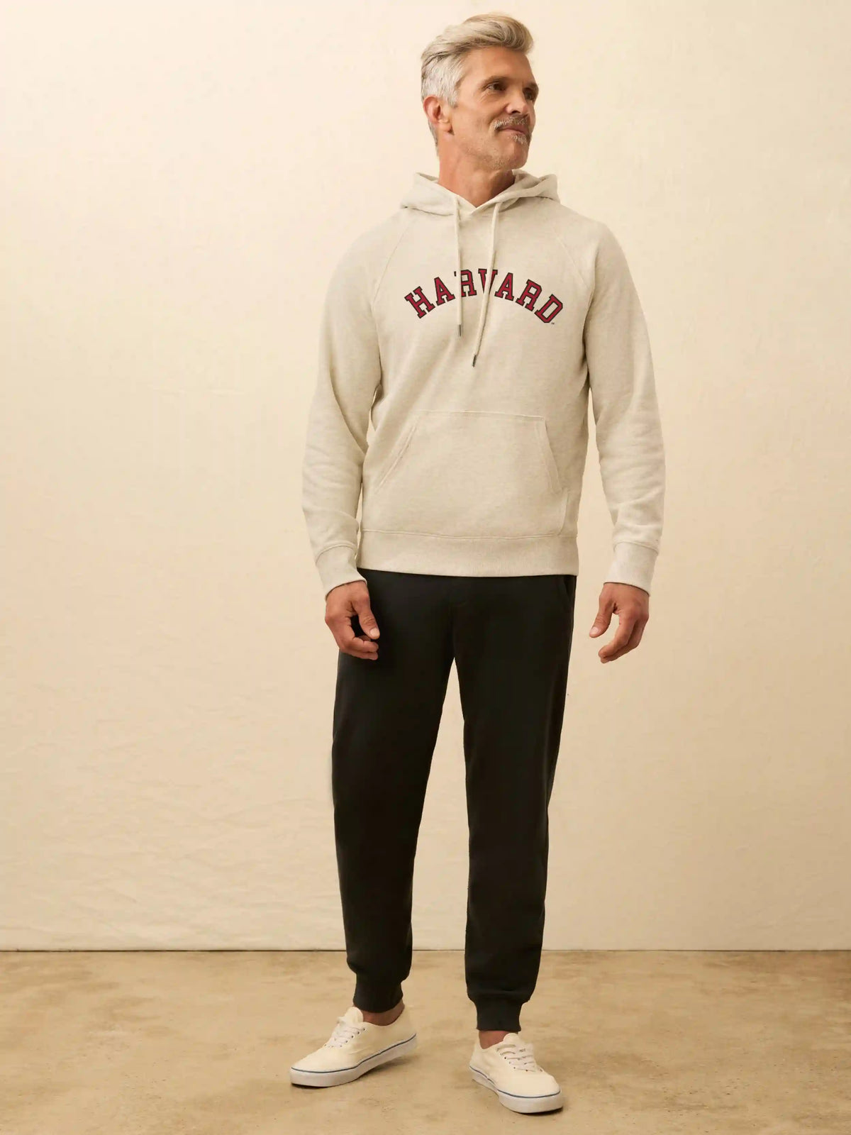 Harvard High Standard Fleece Hoodie - Antique Ivory Heather
