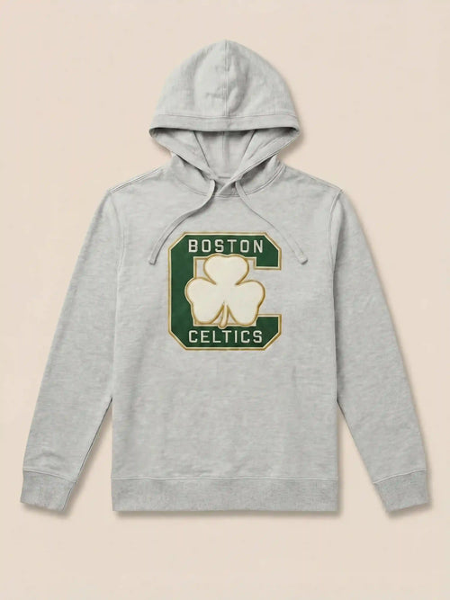 Boston Celtics Sunwashed Organic Hoodie - Light Grey Heather