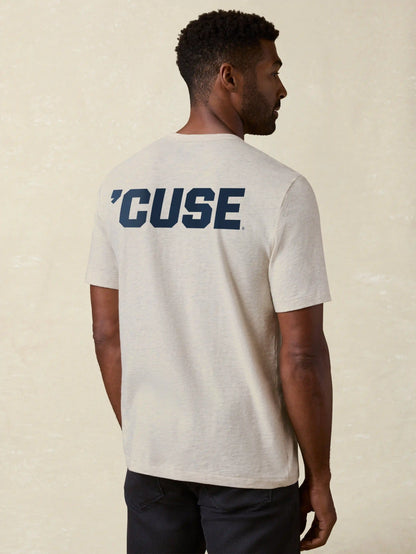 Syracuse University Sunwashed Pocket Tee - Island Dune Heather
