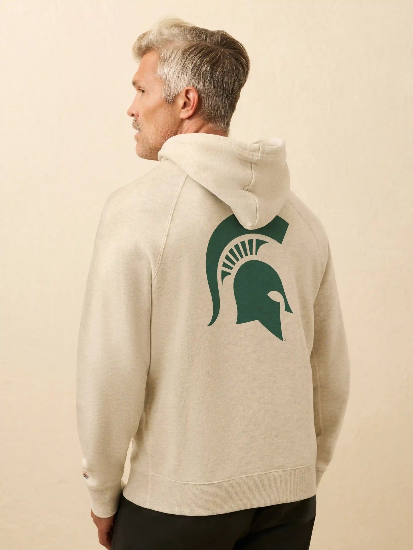 Michigan State High Standard Fleece Hoodie - Antique Ivory Heather