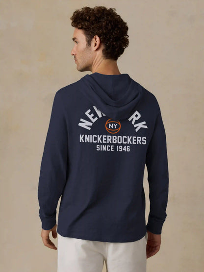 NY Knicks Sunwashed Organic Hoodie - Blue Nights