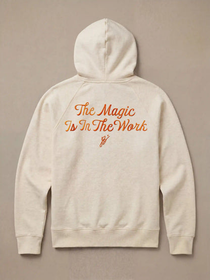 Jalen Brunson High Standard Fleece Hoodie - Antique Ivory Heather