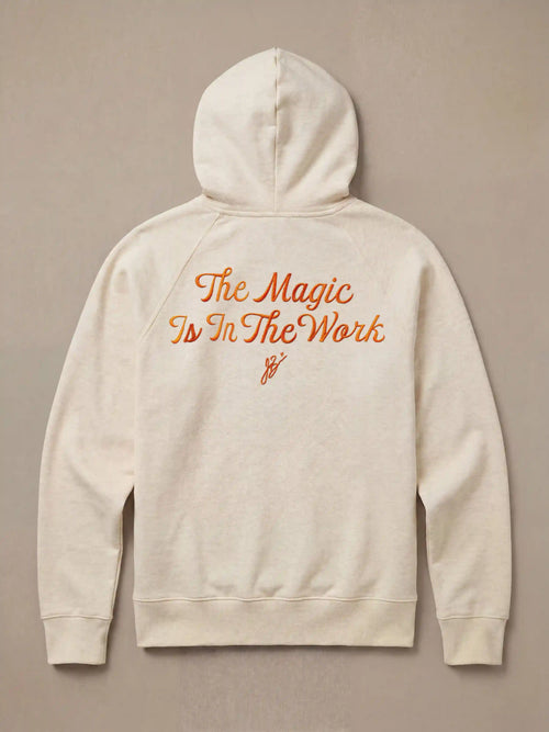 Jalen Brunson High Standard Fleece Hoodie - Antique Ivory Heather