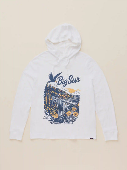 Faherty x Parks Project Big Sur Sunwashed Organic Hoodie - White