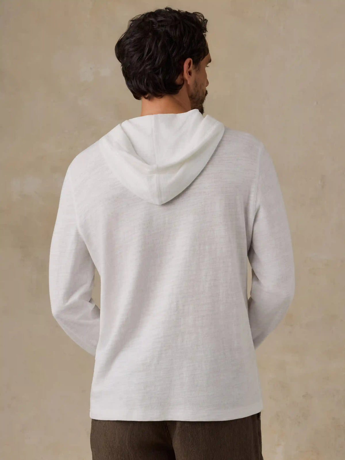 Faherty x Parks Project Big Sur Sunwashed Organic Hoodie - White