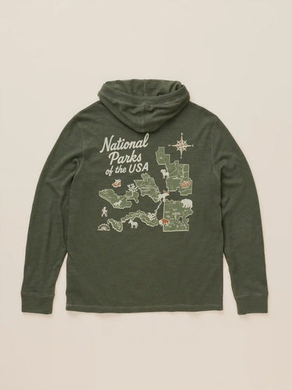 Faherty x Parks Project National Parks Sunwashed Organic Hoodie - Forest Grove