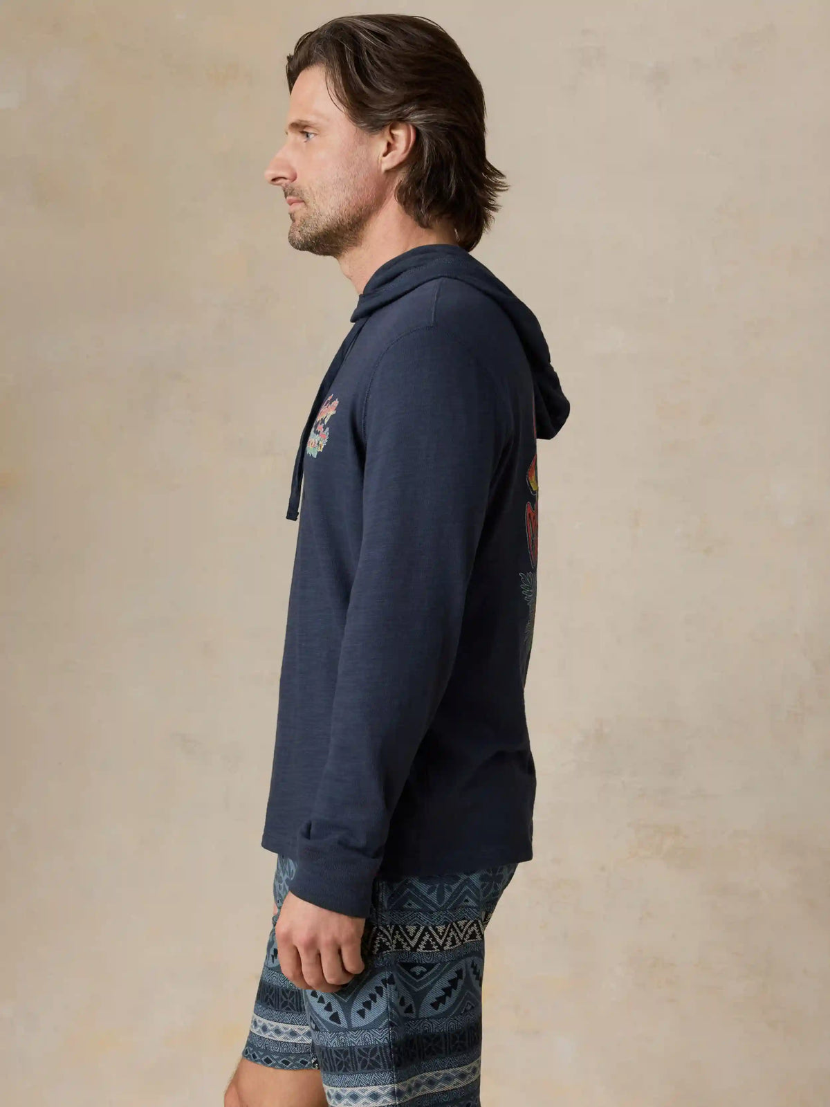 Sunwashed Organic Graphic Hoodie - Blue Nights