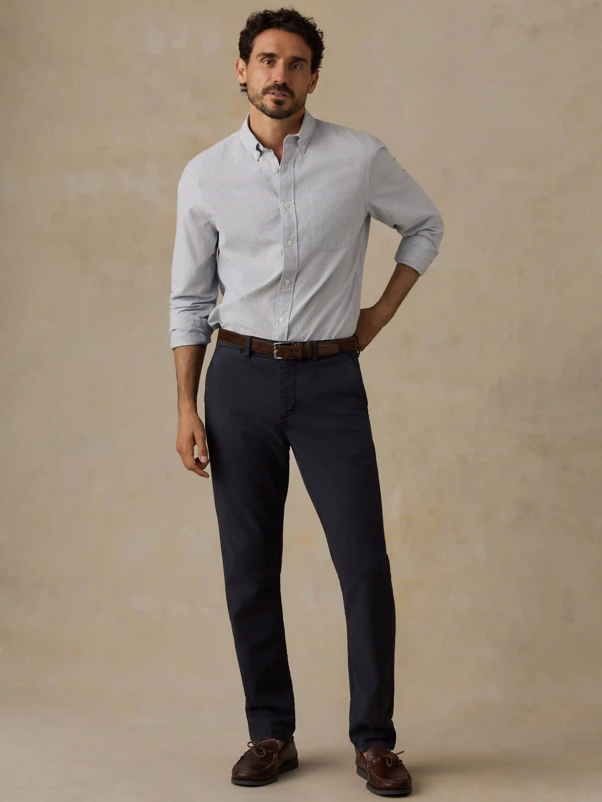 Laundered Oxford Shirt - Classic Blue Stripe
