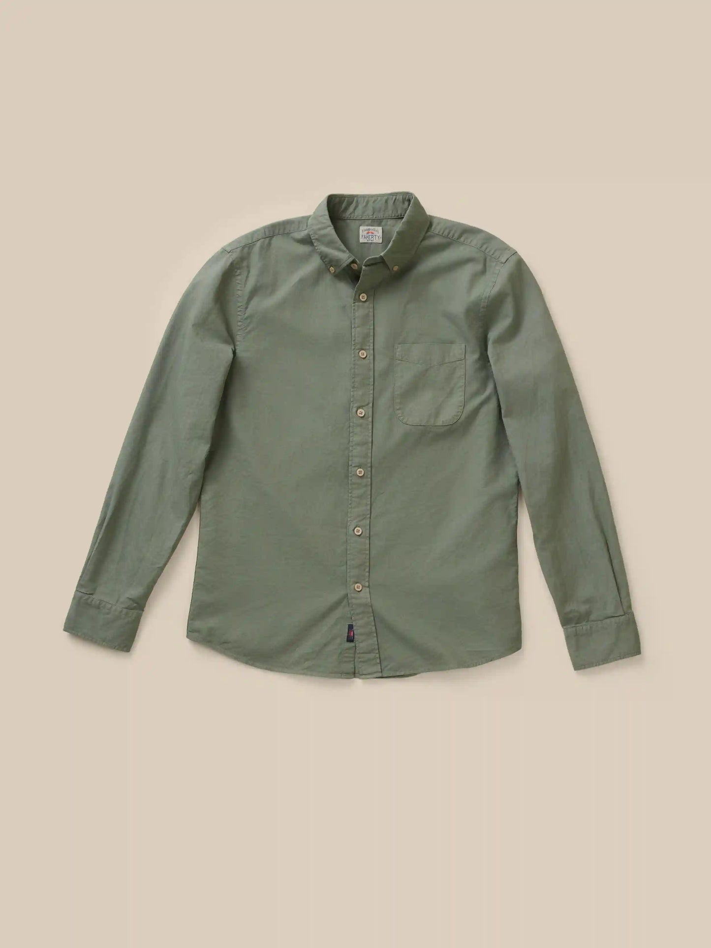 Laundered Oxford Shirt - Ridge Olive