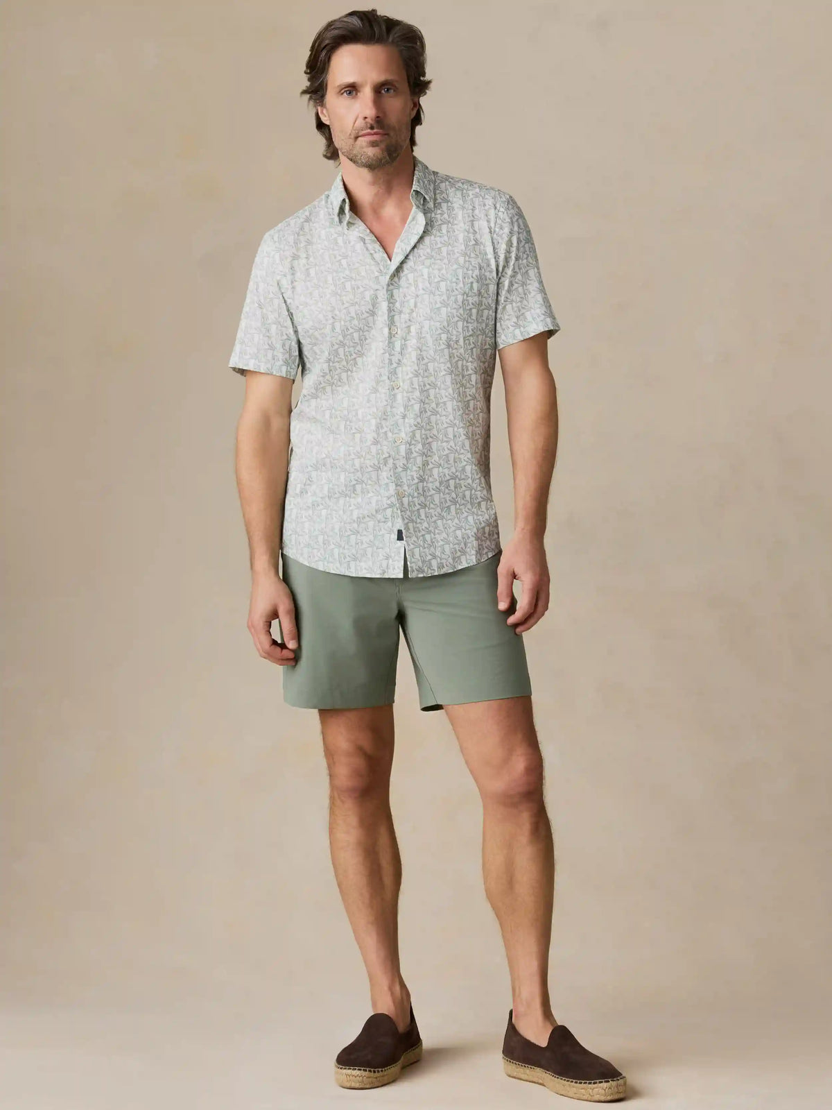 Short-Sleeve Movement™ Monterey Shirt - Aspen Green Leaf